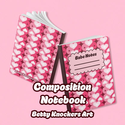 Babe Notes: Groovy Hearts Composition Journals