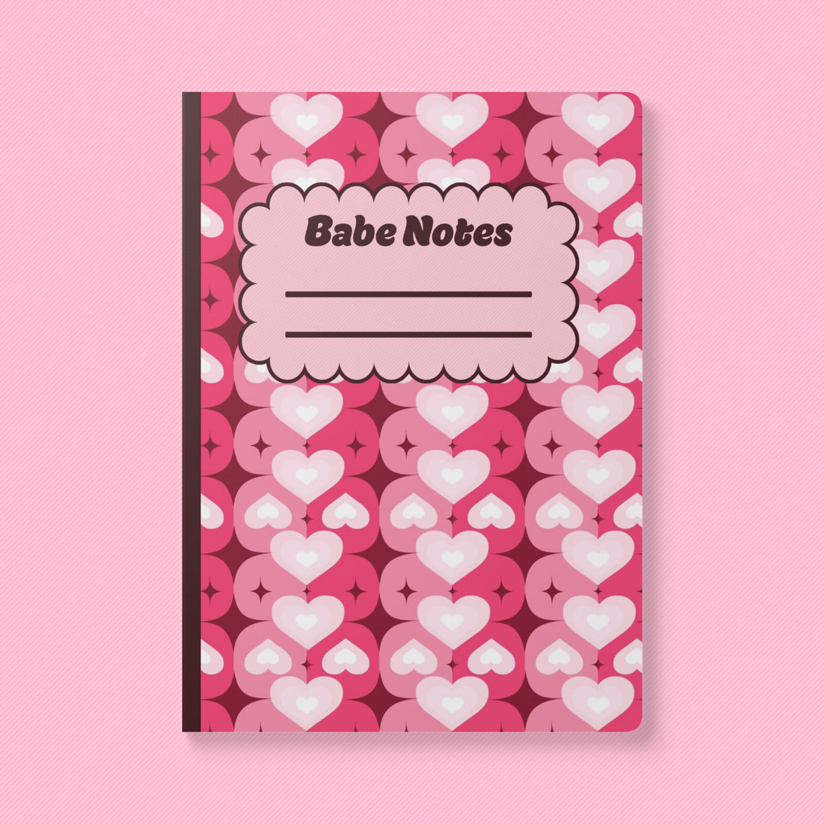 Babe Notes: Groovy Hearts Composition Journals