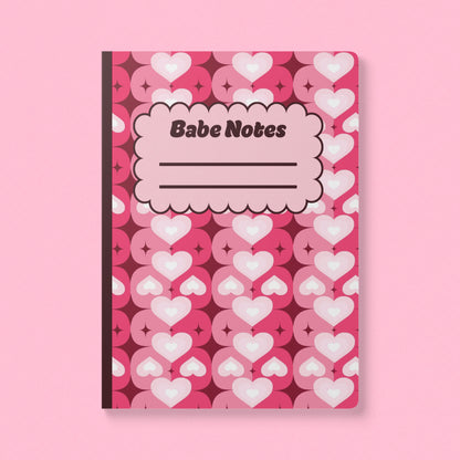 Babe Notes: Groovy Hearts Composition Journals