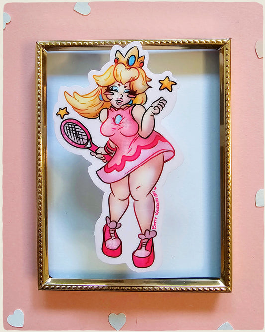 Tennis Princess Peach Chibi Sticker