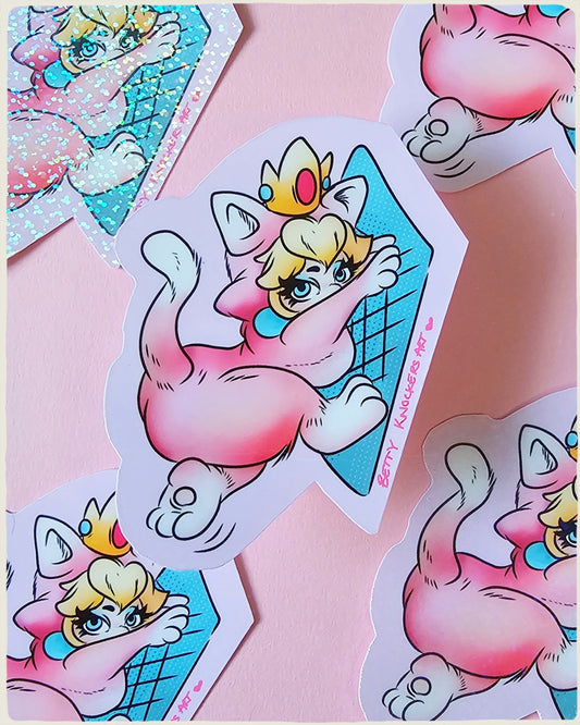 Cat Princess Peach Chibi Sticker