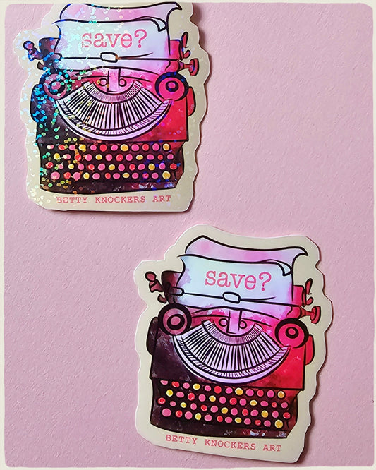 Resident Evil Typewriter Sticker