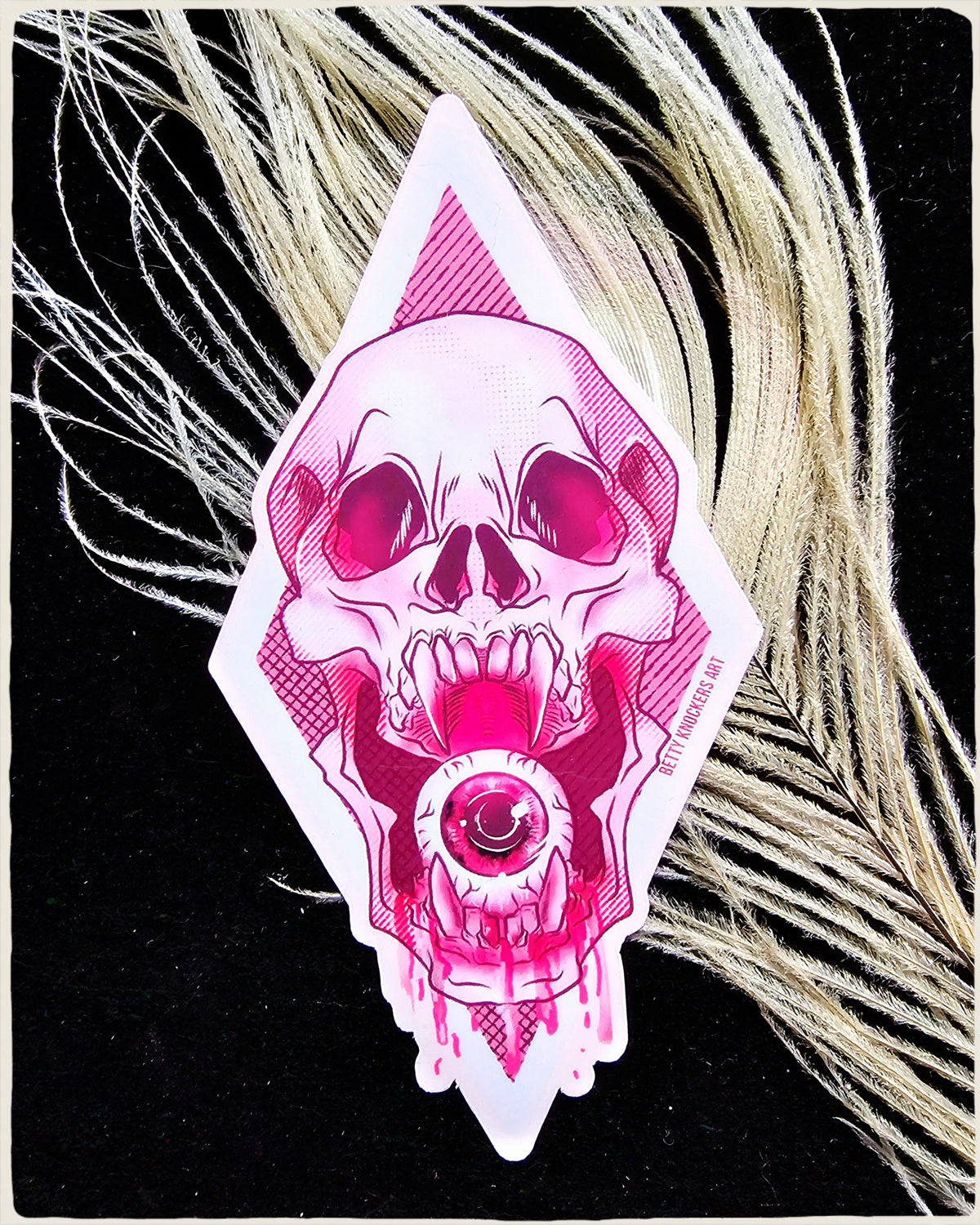 Pink Macabre Halloween Stickers