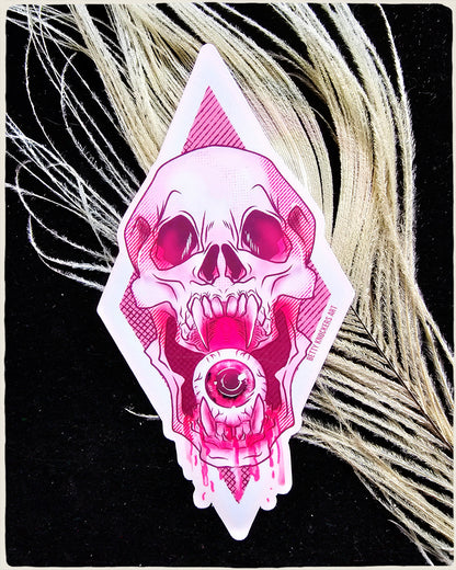 Pink Macabre Halloween Stickers